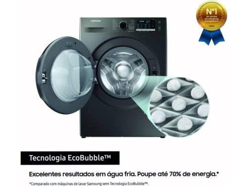 Máquina de Lavar e Secar Roupa SAMSUNG WD90TA046BX/EP (6/9 kg - 1400 rpm - Inox) - Image 5
