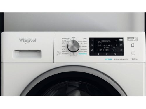 Máquina de Lavar e Secar Roupa WHIRLPOOL FFWDD 1174269 SBV SPT (7/11 kg - 1400 rpm - Inox) - Image 5