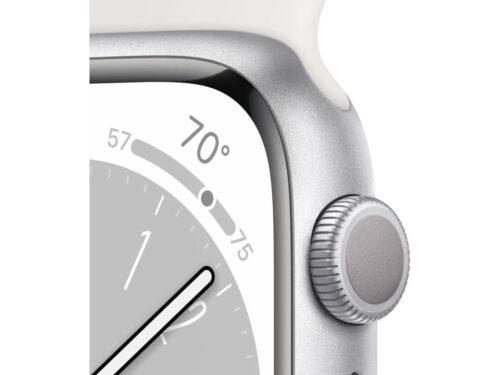 APPLE Watch Series 8 GPS 41 mm Prateado com Bracelete Desportiva Branca - Image 3