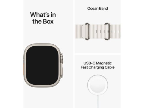 APPLE Watch Ultra GPS+Cellular 49 mm com Bracelete Ocean Branca - Image 4