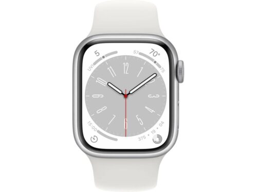 APPLE Watch Series 8 GPS 41 mm Prateado com Bracelete Desportiva Branca - Image 2