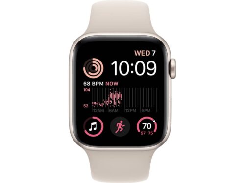 APPLE Watch SE GPS 44 mm Luz das Estrelas com Bracelete Desportiva Luz das Estrelas - Image 2