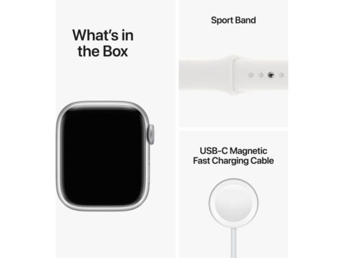 APPLE Watch Series 8 GPS 41 mm Prateado com Bracelete Desportiva Branca - Image 6