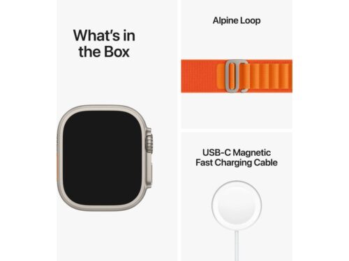 APPLE Watch Ultra GPS+Cellular 49 mm com Loop Alpine Laranja (Tamanho M) - Image 4